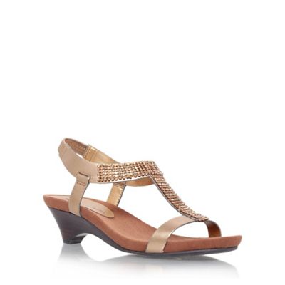 Anne Klein Metallic 'teale3' low heeled sandal